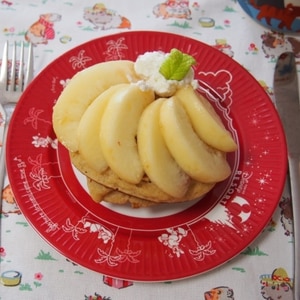 グルテンフリー♪桃のパンケーキ